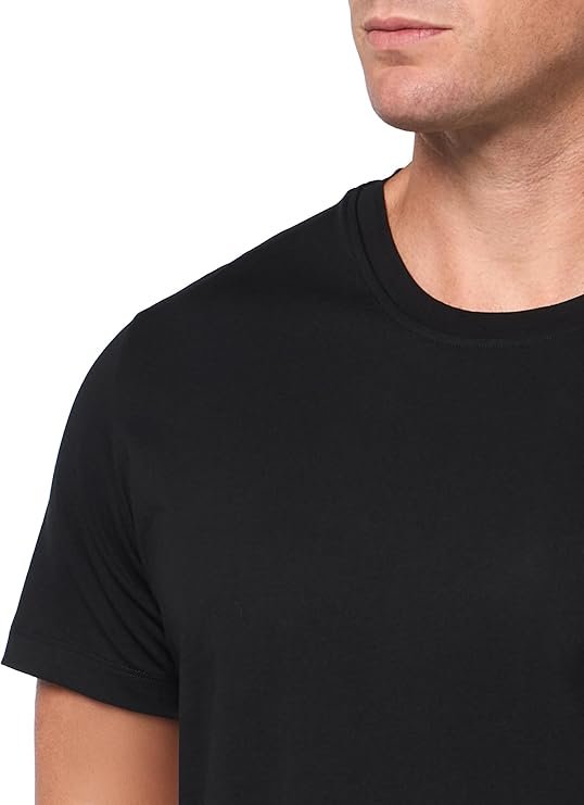 Men's Mix&Match Crewneck Cotton Lounge T-Shirt-Outer Space Black - Image 2
