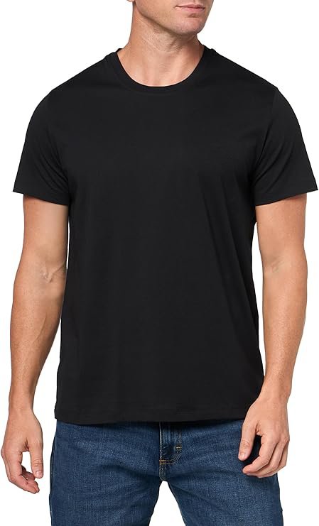 Men's Mix&Match Crewneck Cotton Lounge T-Shirt-Outer Space Black