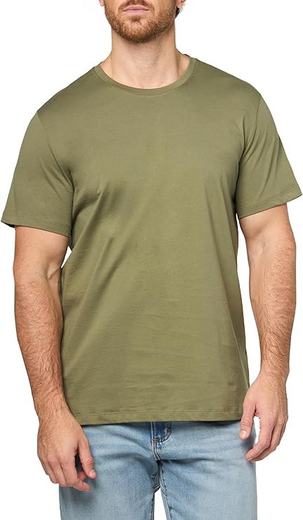 Men's Mix&Match Crewneck Cotton Lounge T-Shirt-Tea Green