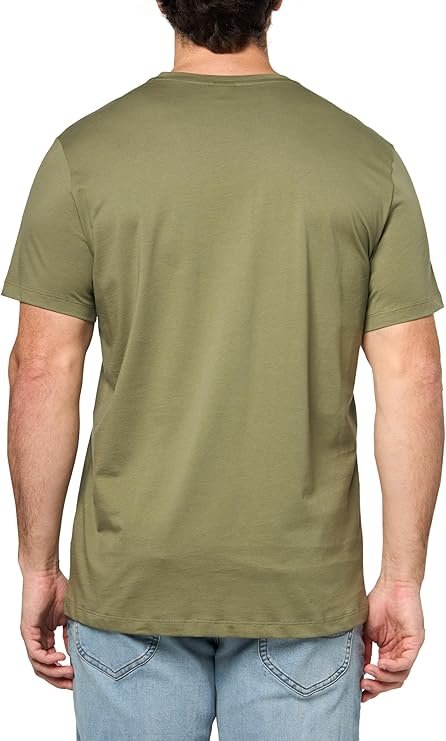 Men's Mix&Match Crewneck Cotton Lounge T-Shirt-Tea Green - Image 3