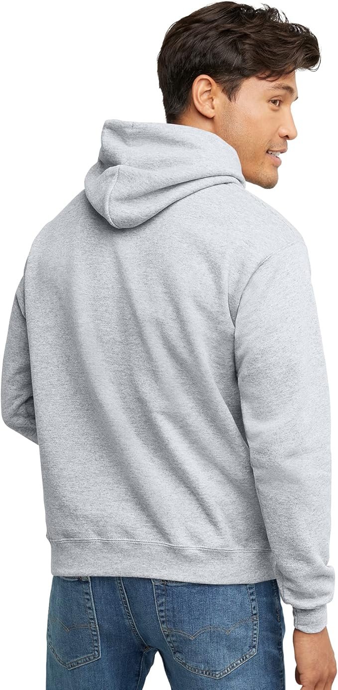 Men's Sweatshirt Cotton Blend Hoodie-Ash - Image 3