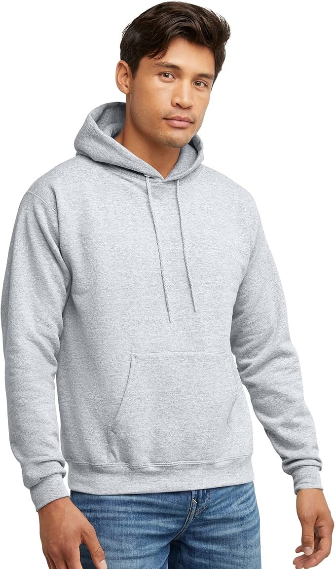 Men's Sweatshirt Cotton Blend Hoodie-Ash - Image 2